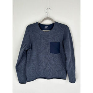 Arcteryx Womens Blue Covert Pullover Sweater Long Sleeve Chest Pocket Size Small